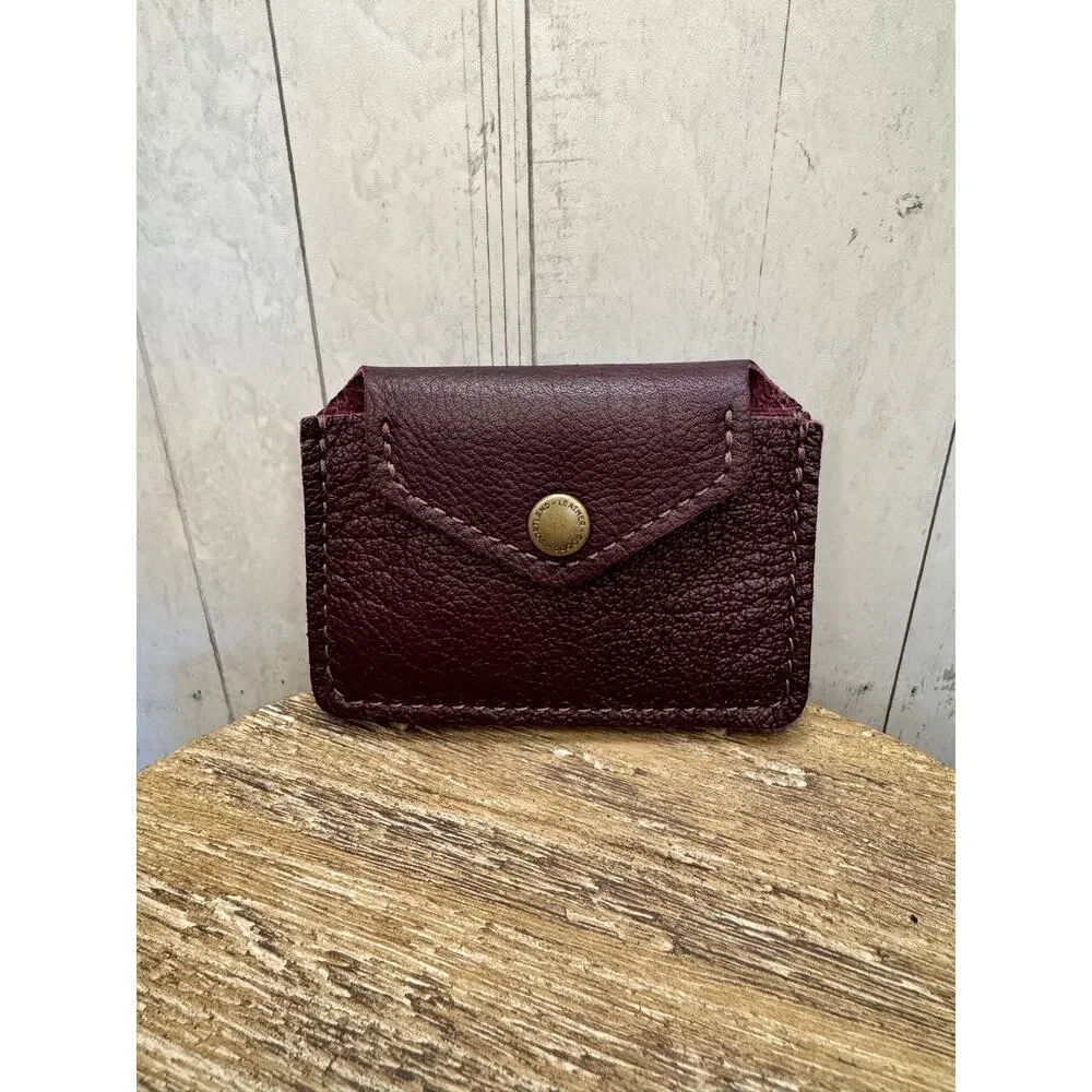 Portland Leather Plum Love Bug Plus Wallet Credit Card Holder NEW FAST SHIP PLG